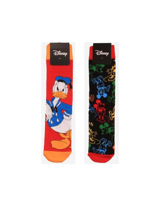 Cimpa Mickey Mouse Κάλτσες ΚΟΚΚΙΝΟ 2Pack