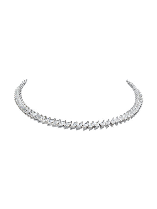 Necklace from Silver with Zircon