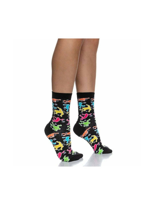 Inizio Women's Patterned Socks BLACK 3197-11-3