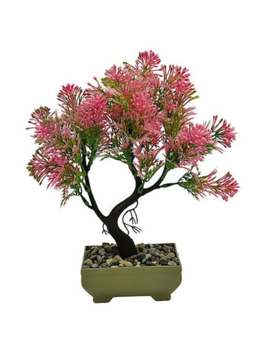 Sidirela Plantă Artificială în Ghiveci Mic Bonsai Pink 1buc