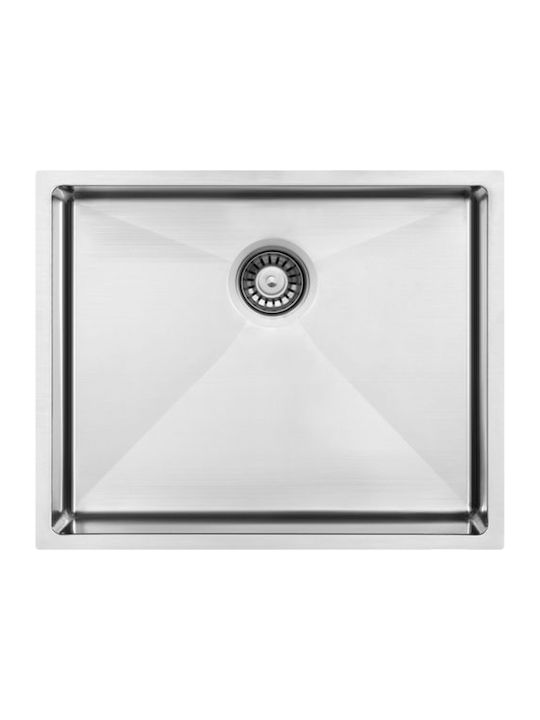 Macart Star/10 Ένθετος Νεροχύτης Inox Μ45xΠ40cm Ασημί