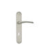 Deco Ceramica Lever Middle Door with Plate Pair Matt Nickel