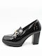 Plato Patent Leather Black Heels