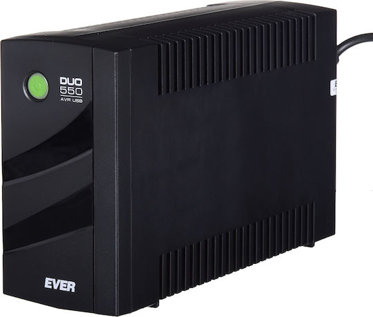 Ever Ever Duo 550 AVR FR UPS Line-Interactive 550VA 330W with 4 Schuko Power Plugs