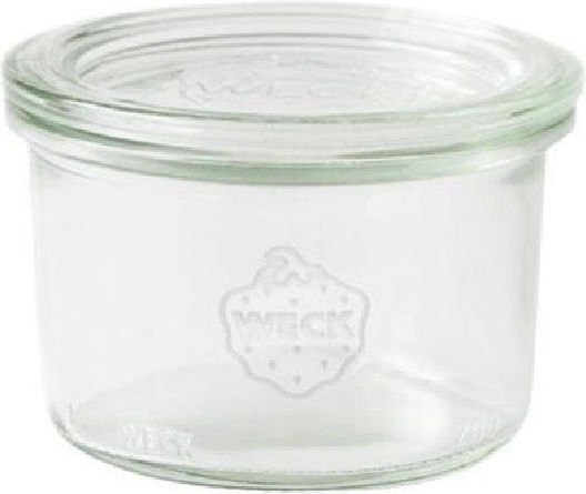 Weck Set 12Stücke Lebensmittelgläser Allgemeine Verwendung mit Deckel Glas Transparent 200ml 12Stücke