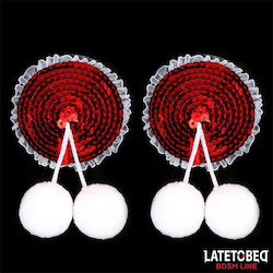 LateToBed Nipple Clamps in Red Color