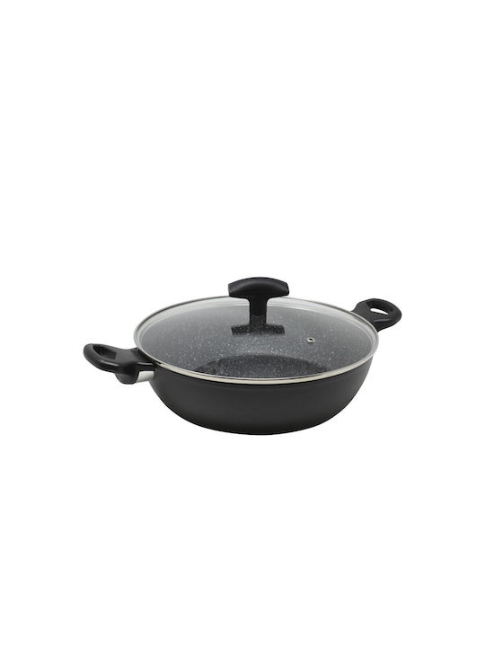 Pedrini Maori 1 Pan Mit Deckel aus Aluminium mit Steinbeschichtung 24cm