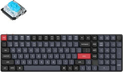 Keychron Pro Qmk Via Ασύρματο Gaming Μηχανικό Πληκτρολόγιο με Gateron Blue διακόπτες και RGB φωτισμό (Αγγλικό US) Μπλε