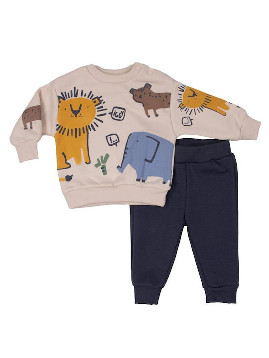 Iggy Kids Sweatpants Set Beige 2pcs