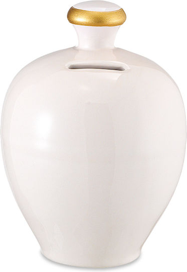 Adorex Cutiuta de bani Ceramic Alb 11x16cm
