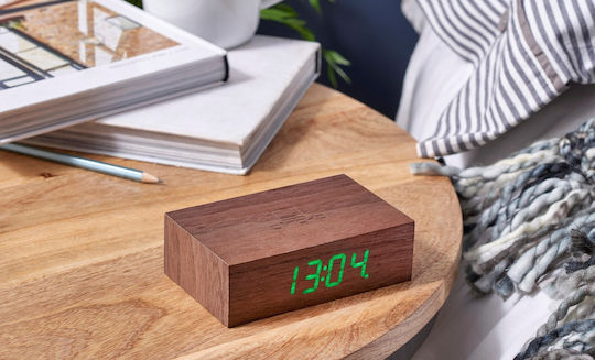 Gingko Tabletop Digital Clock with Alarm Beige G003W8