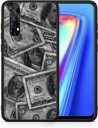 Smartfits Money Dollars Back Cover Gray (Realme 7)