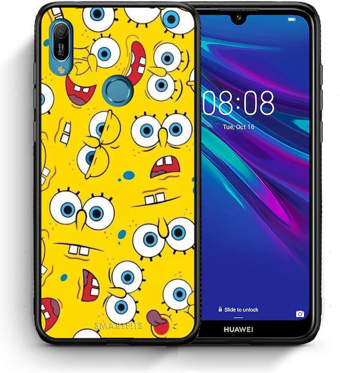 Smartfits Popart Sponge Back Cover Κίτρινο (Huawei Y6 2019)