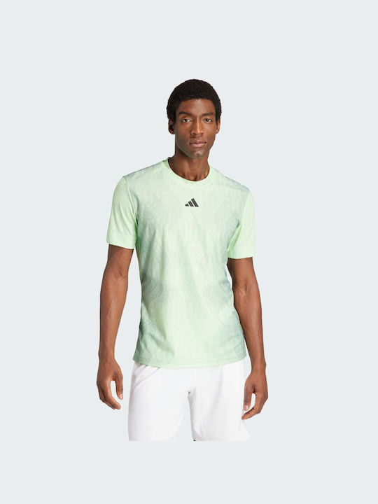 Adidas Ανδρικό Αθλητικό T-shirt Κοντομάνικο Πράσινο