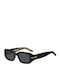 Boss Unisex Sunglasses with Black Plastic Frame and Black Lens BOSS 1608/S 807/IR