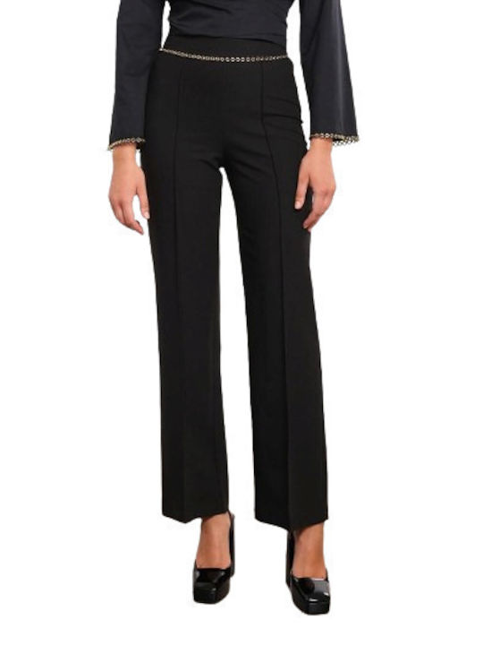 Emporio Grama Women's Fabric Trousers Black