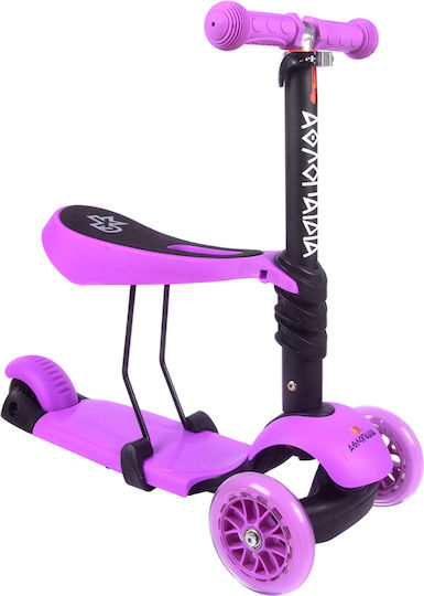 Athlopaidia Kids Scooter 3-Wheel for 3+ Years Purple