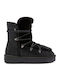 Nordic Damenstiefel Schnee mit Pelz Schwarz