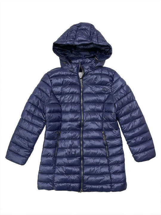 Lungă Jachetă de femei Puffer Blue