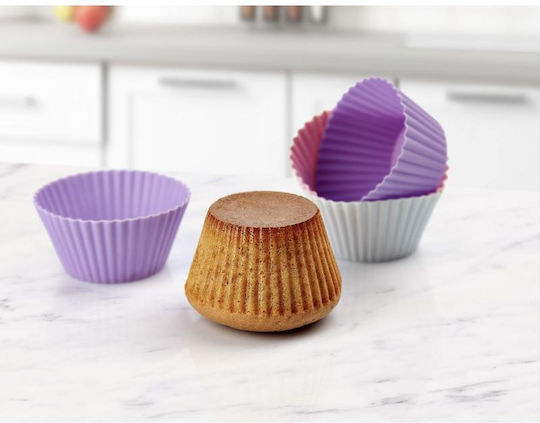 Viosarp Formă de Patiserie pentru Chec Rotund din Silicon Purple 6buc