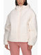 Sportswear Short Women's Puffer Jacket for Winter Ecru