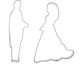 Metal Cookie Cutter Aliprantis Set Groom & Bride 2 Pcs 018.24.011