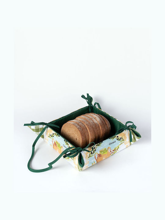 Silk Fashion Cutie de pâine material textil Verde 35x35cm