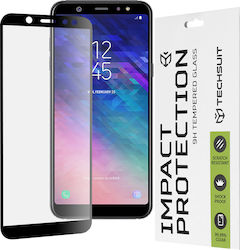 Techsuit 0.33mm Full Glue Full Face Tempered Glass Black (Galaxy A6 2018)