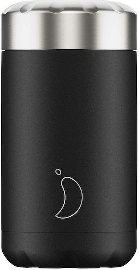 Chilly's Recipient pentru mâncare Inox Termos Negru cu Compartimente 500ml