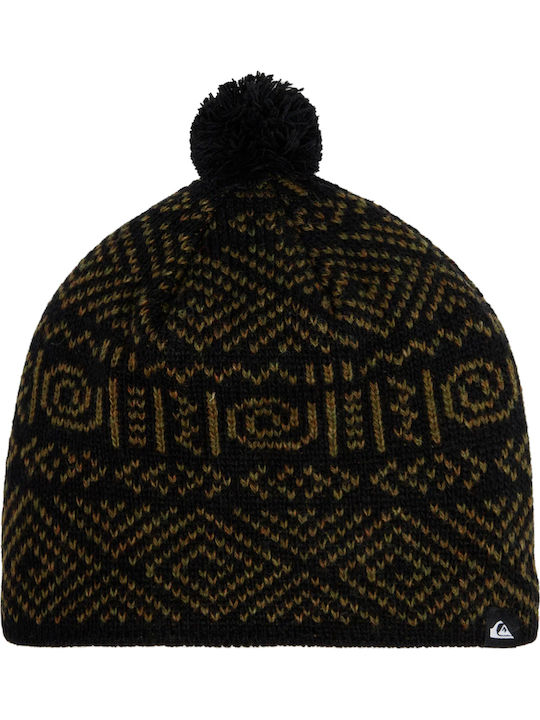 Light Up Pom Pom Beanie Beanie Knitted in Black color