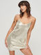 Superdry Mini Evening Dress Silver