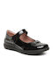 Kids Patent Leather Ballerinas J Naimara with Hoop & Loop Closure Black