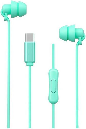 WK YB02 In-Ear Freisprecheinrichtung Kopfhörer mit Stecker USB-C Green