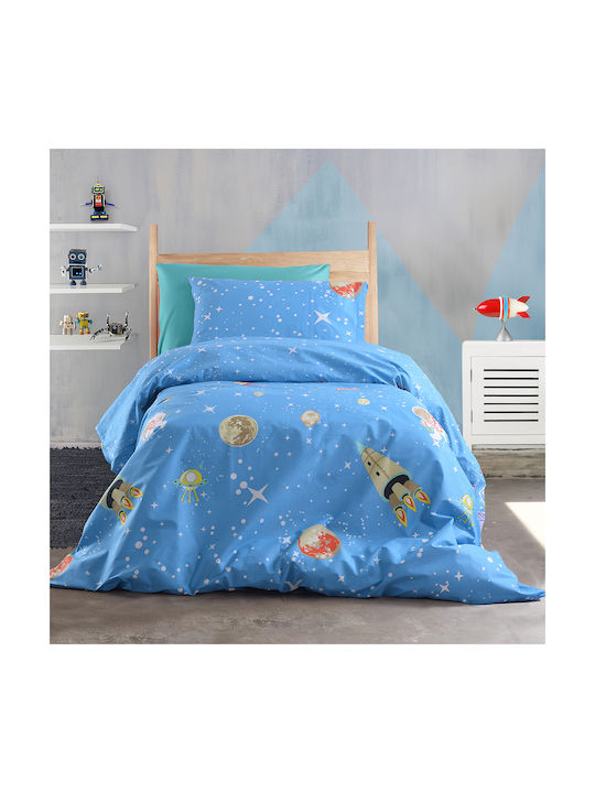 Palatex Lupa Kinderbettbezug Einzel Baumwolle Blue 170x250cm