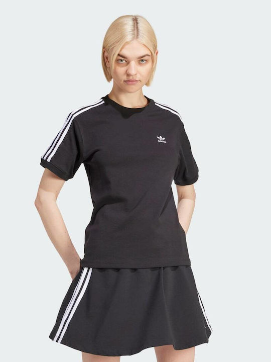 Adidas 3-stripes Damen Sport T-Shirt Schwarz