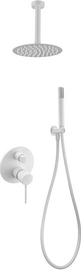 Imex Milos Built-in Mixer & Shower Head Set for Shower 2 Exits White
