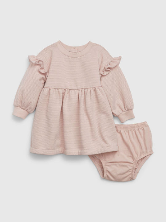 GAP Sweatshirt Kids Dress Long Sleeve dull rose