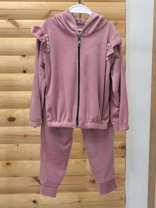 Extan Bebe Kids Sweatpants Set Pink 2pcs