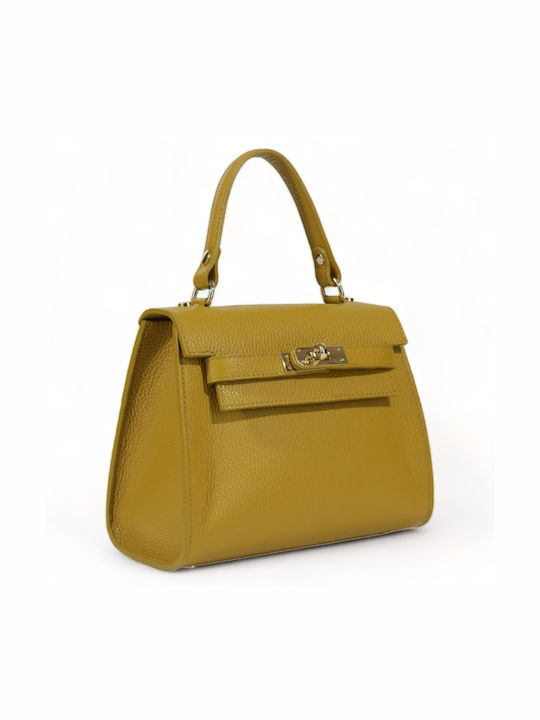 Passaggio Leather Leather Women's Bag Tote Handheld Yellow