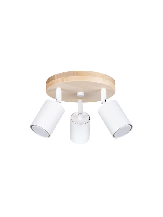 Sollux Spot with 10 Lights and with Socket GU10 in White Color