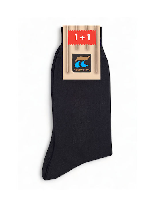 Pournara Herren Socken BLACK 2Pack