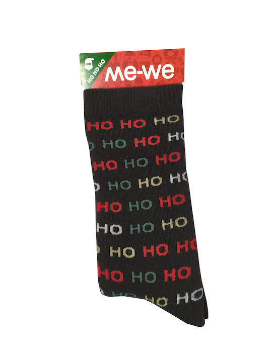 ME-WE Men's Christmas Socks Black