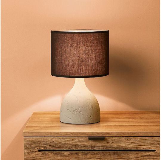 Ostaria Tischlampe mit Schwarz Schirm und Gray Basis