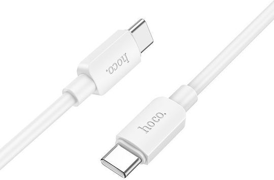 Hoco X96 USB 2.0 Cable USB-C male - USB-C 60W PD Λευκό 1m HOC-X96c-W