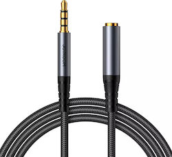 Joyroom 3.5mm Jack Cable Male to Female Black 1.2m with Gold Plated Terminals SY-A09