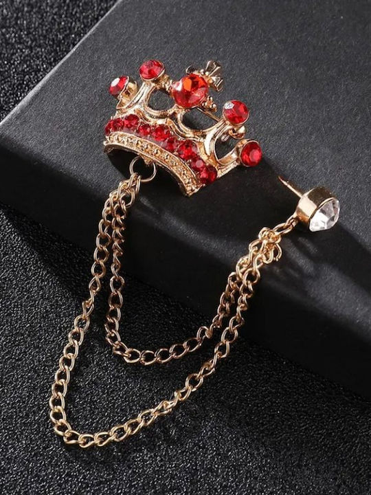 Legend Accessories Καρφίτσα Πουκαμίσου Κόκκινη