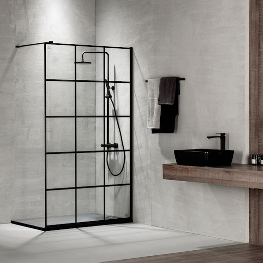 Devon Iwis Decor Walk-in Διαχωριστικό Ντουζιέρας Clean Glass
