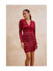 Enzzo Mini Dress Wine