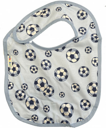 Akuku Σαλιάρα Υφασμάτινη με Αυτοκόλλητο Blue Football