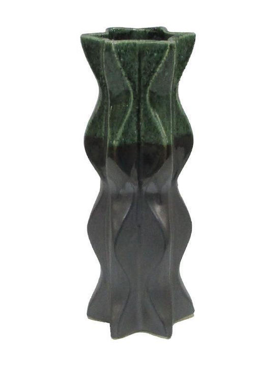 Fylliana 6065641 Candle Holder suitable for Tealights Ceramic in Gray Color 12.5x12x32.5cm 1pcs